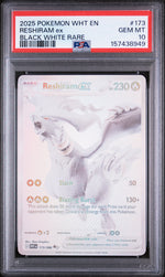2025 Pokemon Scarlet and Violet White Flare Black White Rare Reshiram Ex #173 PSA 10