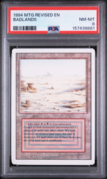 1994 Magic the Gathering English Revised Edition Badlands PSA 8