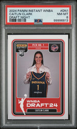 2024 Panini Instant WNBA Draft Night Caitlin Clark #DN1 /45316 /1 PSA 8