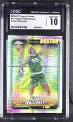 2024 Topps Chrome #143 Baylor Scheierman Prism Refractor CGC 10