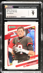 2021 Donruss #1 Tom Brady Variation CGC 9