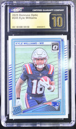 2025 Donruss Optic #245 Kyle Williams Rated Rookie CGC 10