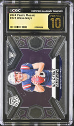 2024 Mosaic #273 Drake Maye NFL Debut CGC 10