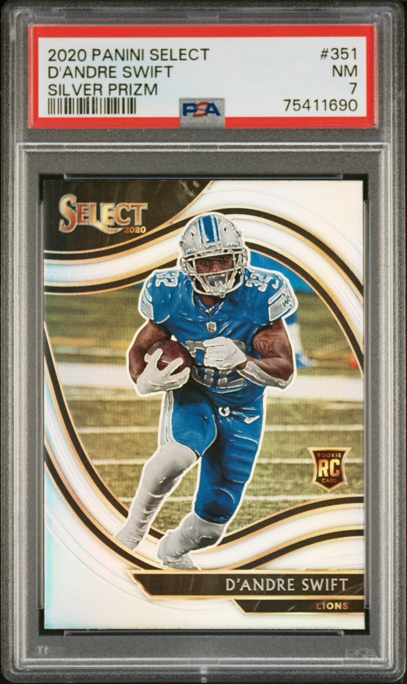 2020 Panini Select Prizm Silver D'Andre Swift #351 PSA 7