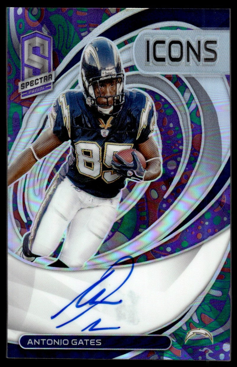 2022 Panini Spectra Icons Antonio Gates #ICN-AGA Auto Prizm /5
