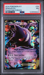2014 Pokemon XY Phantom Forces Gengar Ex #34 PSA 7