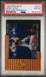 1998 Upper Deck Blue Chip Prospects Derek Jeter #BC15 /2000 PSA 8