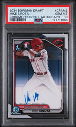 2024 Bowman Draft Chrome Prospect Autograph Mike Sirota #CPA-MS PSA 10