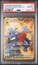 2025 Pokemon Scarlet and Violet Destined Rivals Hyper Rare Cynthia's Garchomp Ex #241 PSA 10