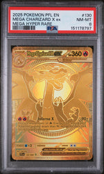 2025 Pokemon Mega Evolution Phantasmal Flames Mega Hyper Rare Mega Charizard X Ex #130 PSA 8