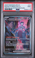 2025 Pokemon Scarlet and Violet Destined Rivals Special Illustration Rare Team Rocket's Mewtwo Ex #231 PSA 9