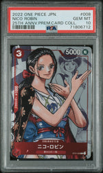 2022 One Piece 25th Anniversary Premium Card Collection Japanese Nico Robin #ST01008 PSA 10