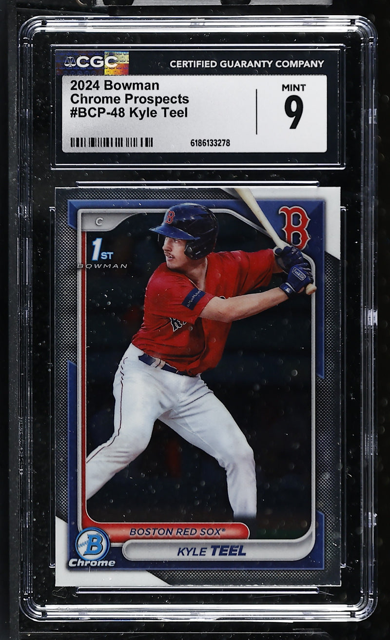2024 Bowman Chrome Prospects #BCP-48 Kyle Teel 1st Bowman CGC 9
