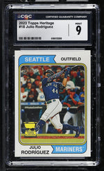 2023 Topps Heritage Julio Rodriguez #18 CGC 9