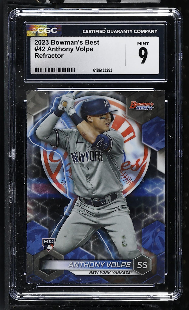 2023 Bowman's Best Anthony Volpe #42 RC Refractor CGC 9