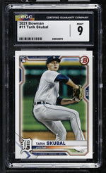 2021 Bowman Tarik Skubal #11 Rookie RC CGC 9