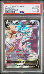2021 Pokemon Sword and Shield Fusion Strike Mew V #251 PSA 10