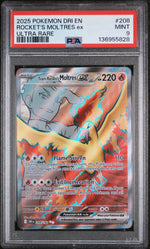 2025 Pokemon Scarlet and Violet Destined Rivals Ultra Rare Team Rocket’S Moltres Ex #208 PSA 9