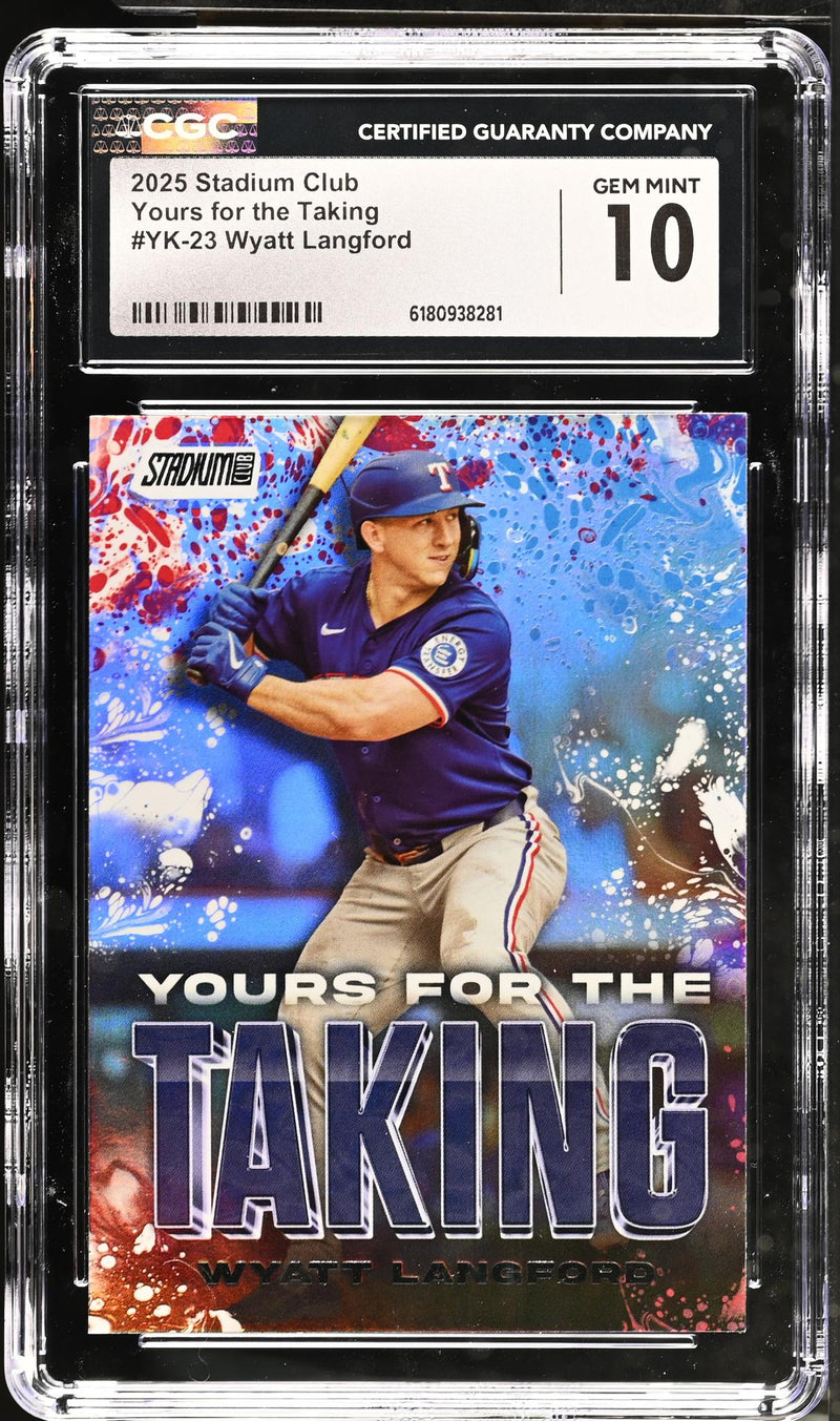 2025 Stadium Club Wyatt Langford #YK-23 Yours for the Taking CGC 10