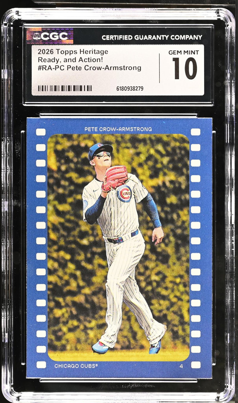 2026 Topps Heritage Ready, and Action! #RA-PC Pete Crow-Armstrong CGC 10