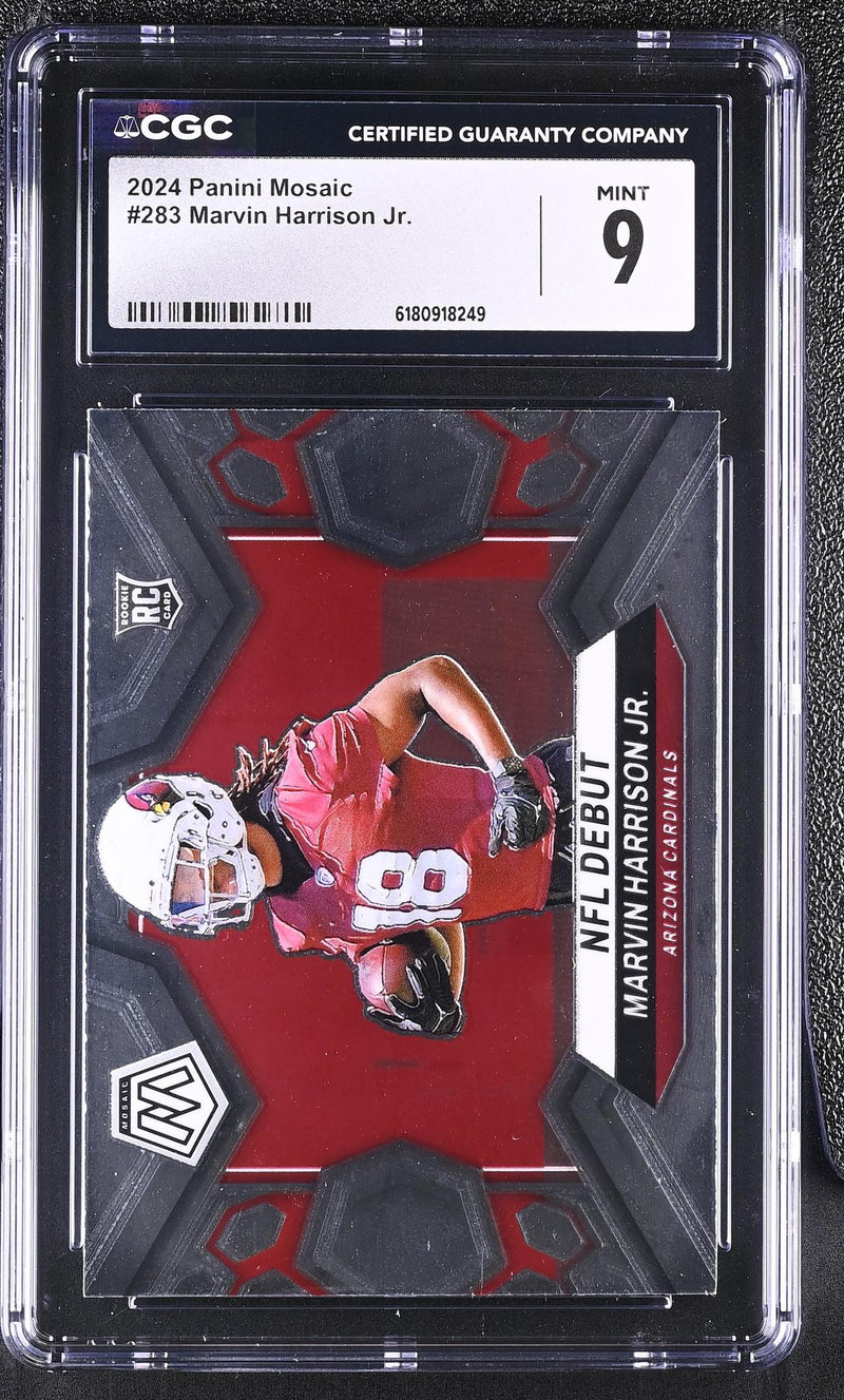 2024 Panini Mosaic Marvin Harrison Jr. #283 NFL Debut Rookie CGC 9