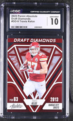 2023 Panini Absolute Draft Diamonds Travis Kelce #DD-9 CGC 10