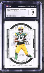 2023 Panini National Treasures Romeo Doubs #38 /99 CGC 9