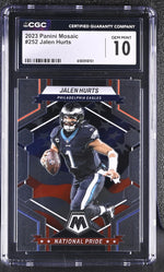 2023 Panini Mosaic Jalen Hurts #252 National Pride CGC 10