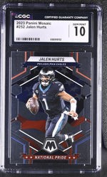 2023 Panini Mosaic Jalen Hurts #252 National Pride CGC 10