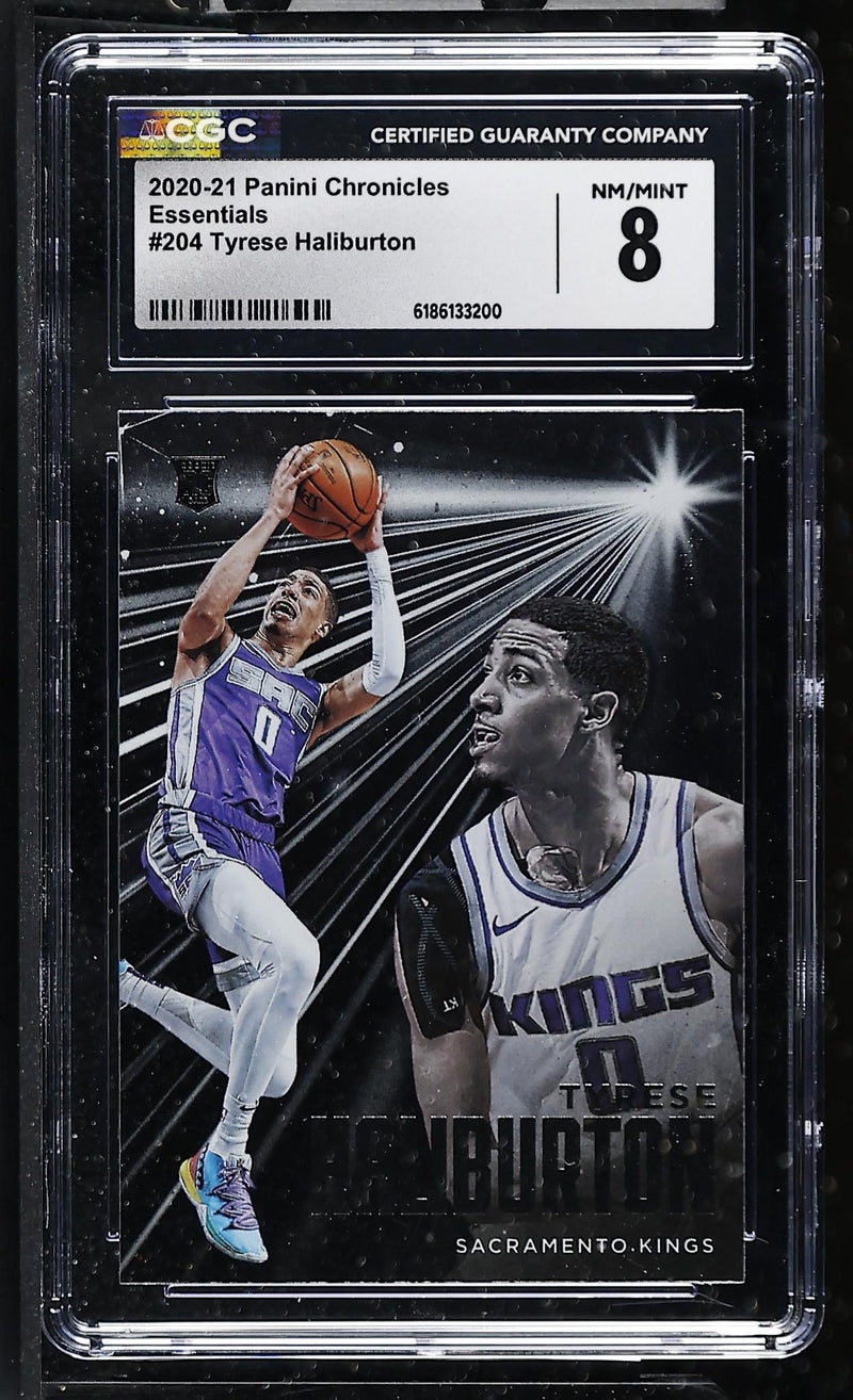 2020-21 Panini Chronicles Essentials Tyrese Haliburton #204 Rookie CGC 8