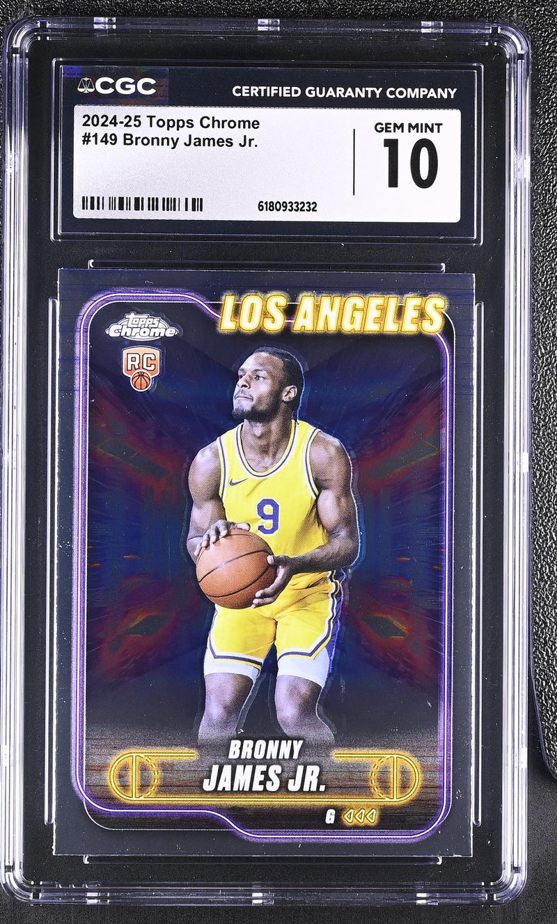 2024-25 Topps Chrome Bronny James Jr. #149 RC CGC 10