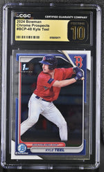 2024 Bowman Chrome Prospects #BCP-48 Kyle Teel Rookie CGC Pristine 10