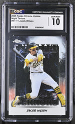 2025 Topps Chrome Update Night Terrors Jacob Wilson #NT-11 Rookie CGC 10