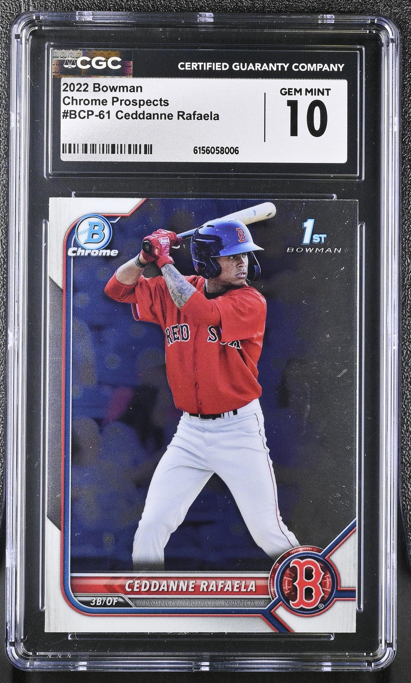 2022 Bowman Chrome Prospects BCP-61 Ceddanne Rafaela CGC 10