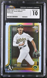 2025 Topps Chrome Update Jacob Wilson #USC150 Refractor RC CGC 10