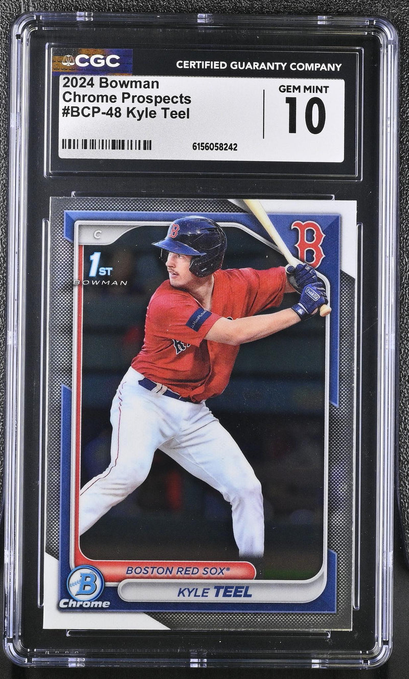 2024 Bowman Chrome Prospects Kyle Teel #BCP-48 1st Bowman CGC 10