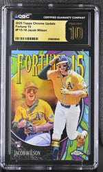 2025 Topps Chrome Update Jacob Wilson Fortune 15 #F15-18 CGC Pristine 10