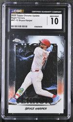 2025 Topps Chrome Update Night Terrors #NT-12 Bryce Harper CGC 10