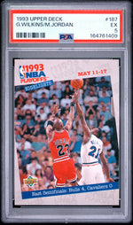 1993 Upper Deck Gerald Wilkins/Michael Jordan #187 PSA 5