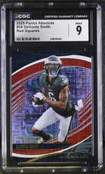 2025 Panini Absolute DeVonta Smith #58 Red Squares CGC 9