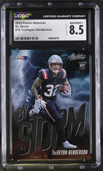 2025 Panini Absolute By Storm TreVeyon Henderson #19 Rookie NM/MINT+ CGC 8.5
