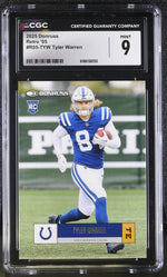 2025 Donruss Football Tyler Warren #R05-TYW Rookie RC CGC 9