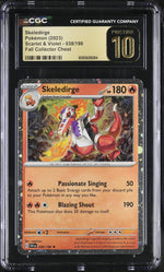 Pokémon Scarlet & Violet Skeledirge #038/198 Fall Collector Chest CGC 10