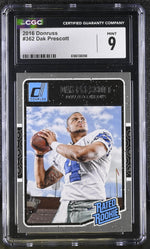 2016 Panini Donruss Dak Prescott #362 Rated Rookie CGC 9