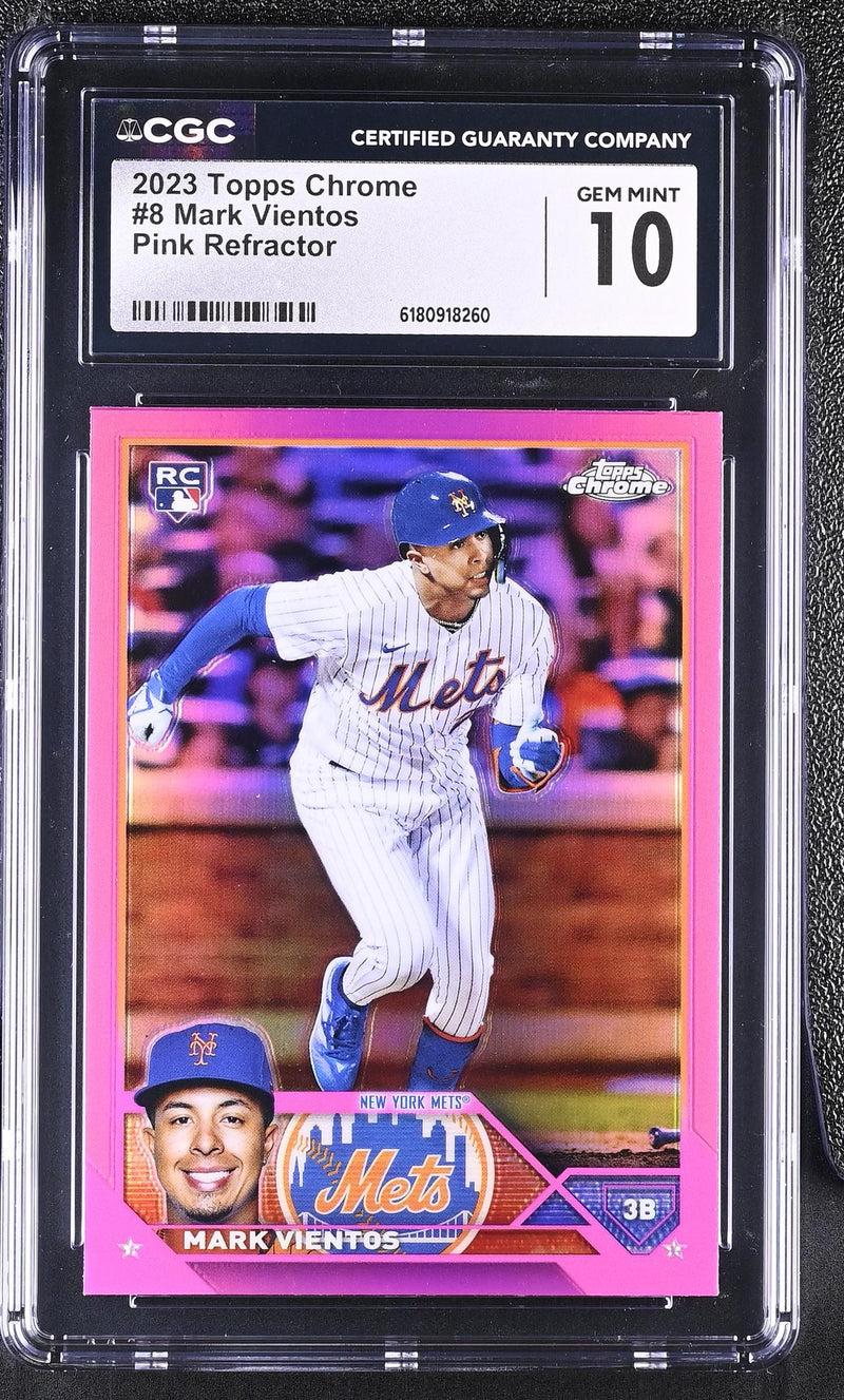 2023 Topps Chrome Mark Vientos #8 Pink Refractor CGC 10