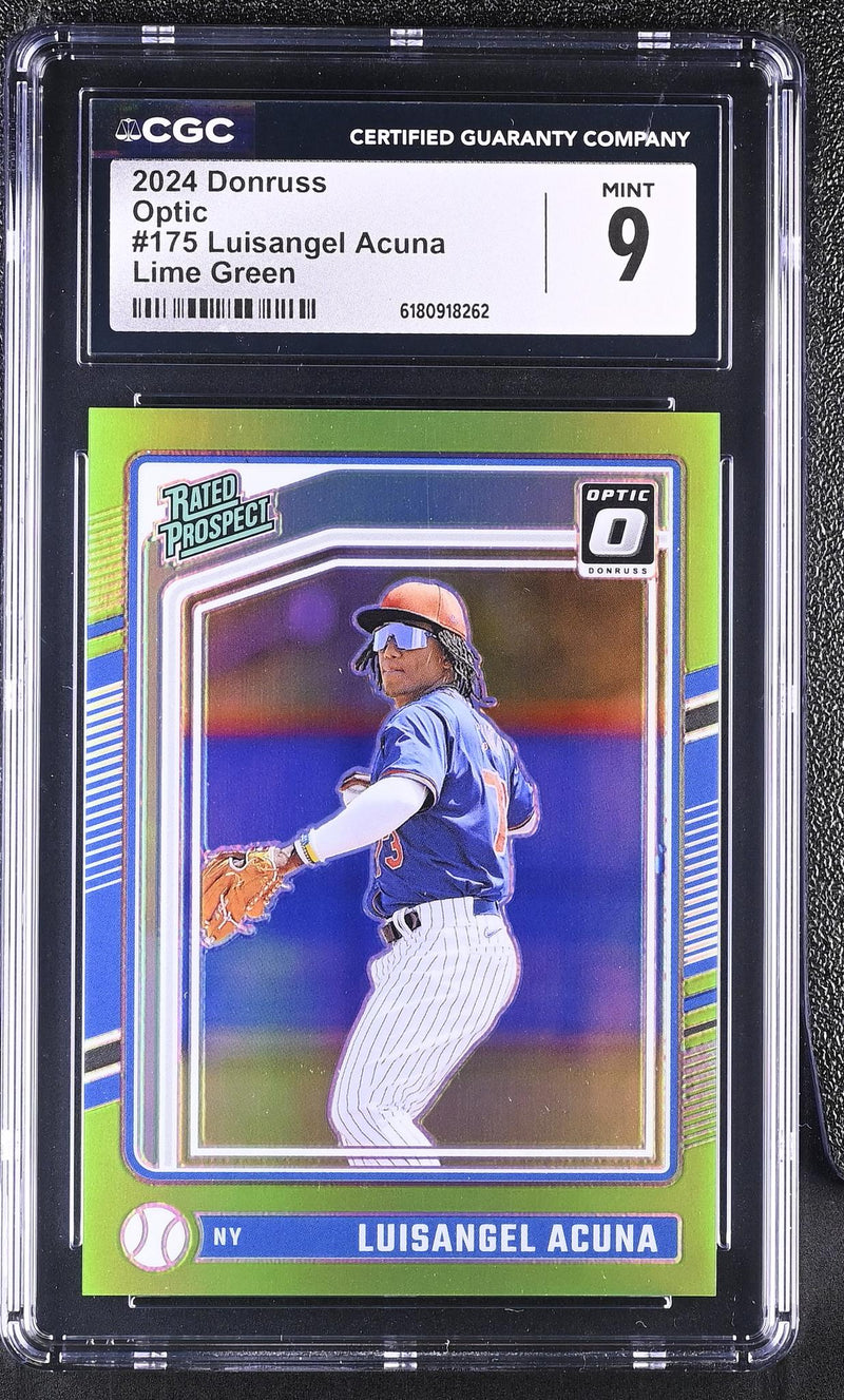 2024 Donruss Optic Luisangel Acuna #175 Rated Prospect Lime Green /149 CGC 9