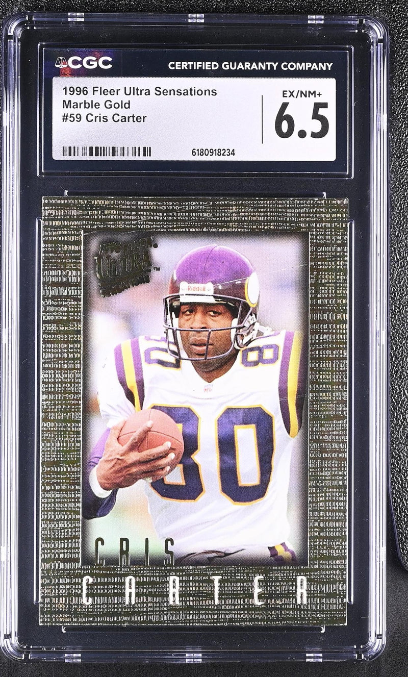 1996 Fleer Ultra Sensations Cris Carter #59 Marble Gold CGC 6.5