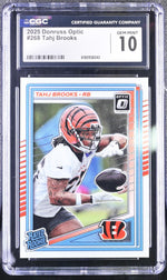 2025 Panini Donruss Optic Tahj Brooks #268 Rated Rookie CGC 10
