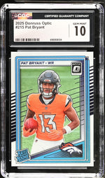 2025 Donruss Optic Pat Bryant #215 Rated Rookie CGC Gem Mint 10