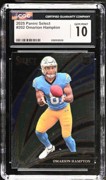 2025 Panini Select Omarion Hampton #202 RC Club Level CGC 10